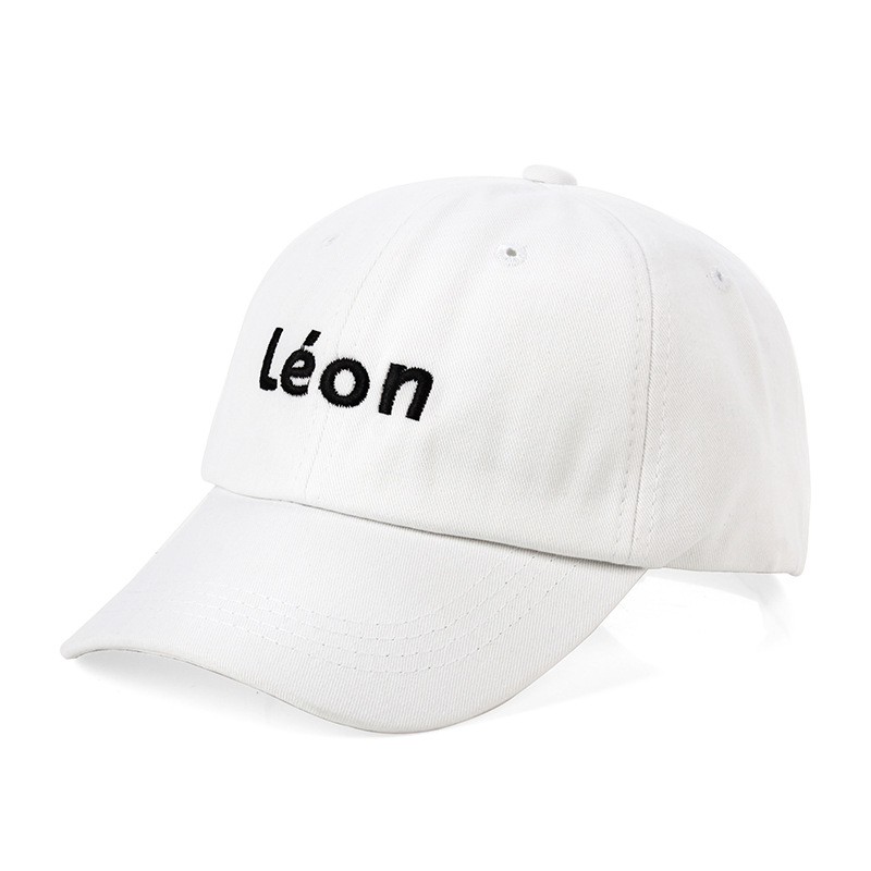 Spring and Summer Special Baseball Cap Leon Letters Hat Female Embroidered Peaked Cap Male Korean Style Versatile Student Cap Fashion