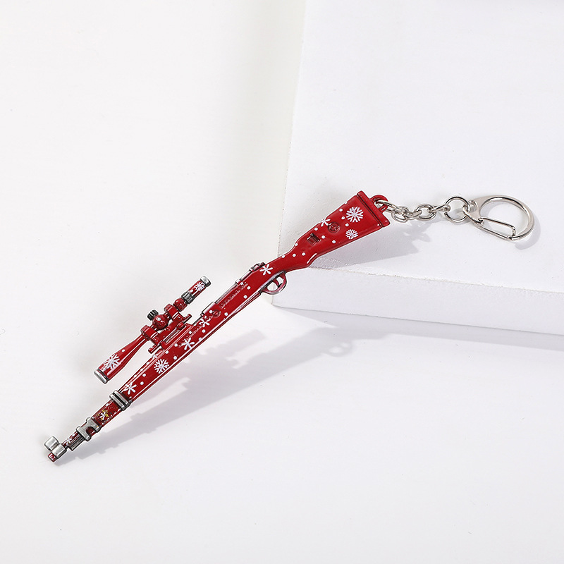 Jesus Survival Pubg Mobile Weapon Model Firearms Skin Pendant Pubg Metal Chicken Keychain Gift