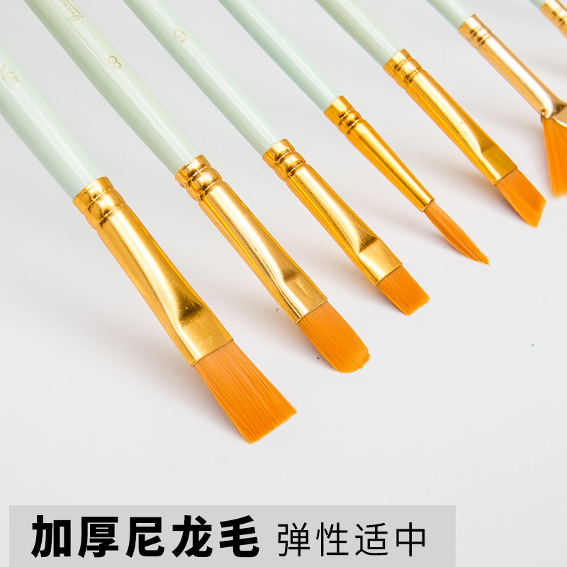 Bird Language Series 10 PCs Water Powder Watercolor Brush Nylon Wool Acrylic Painting Pigment Brush Suit