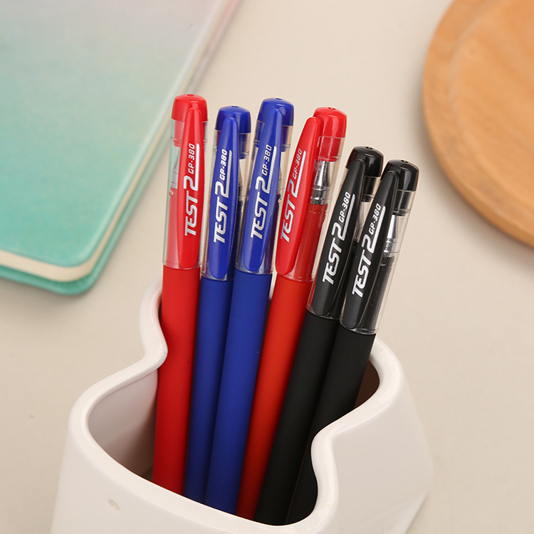 Gp-380 Gel Pen Matte Office Black Signature Pen Learning Stationery Ball Pen Student Test Pen Factory Wholesale