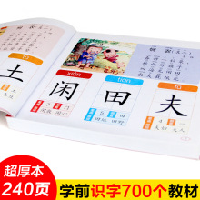 幼小衔接一日一练拼音语文数学700题幼儿园整合教材700个识字大王