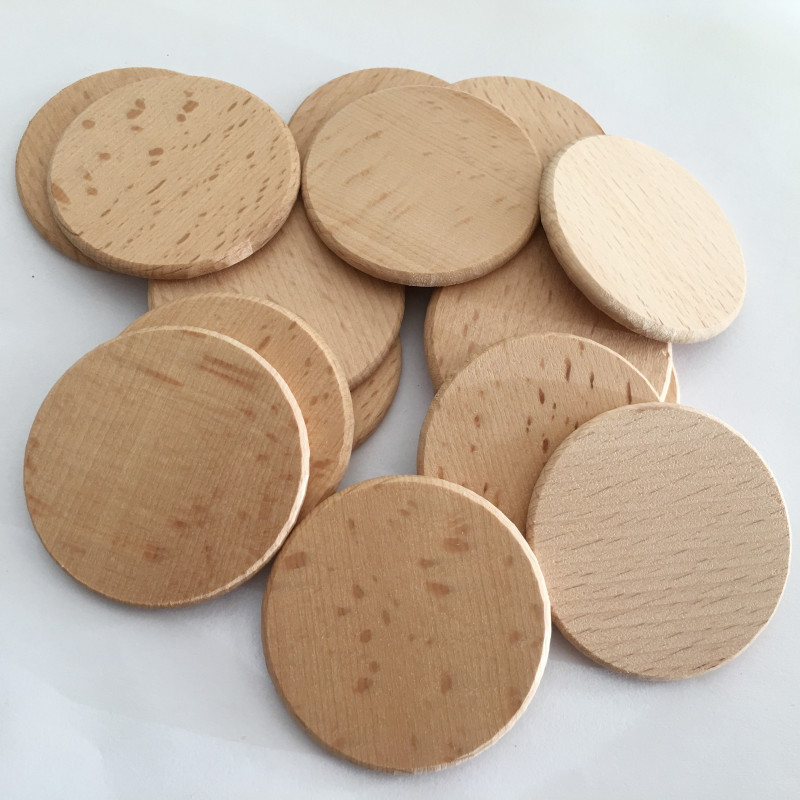 round Beech Disc Wood Piece Tag Diy Jewelry Accessories Materials Molar Material Wooden Craftwork