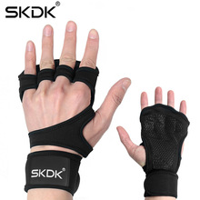 SKDK厂家直销潜水布运动健身手套护掌手套护腕硅胶防滑护手跨境