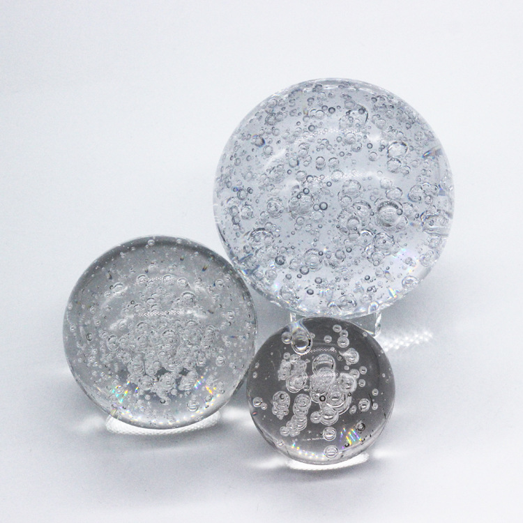 transparent crystal bubble ball 50mm crystal glass ball ice crack ball decoration supplies rockery flowing water office decoration