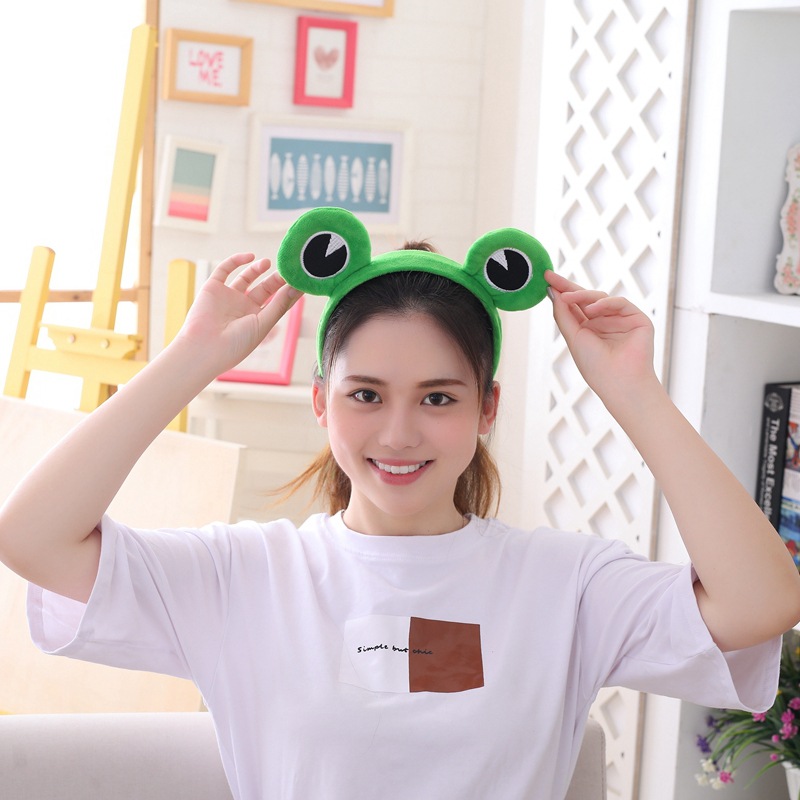韩国少女心卡通大耳朵青蛙发箍搞怪卖萌自拍道具拍照道具写真道具