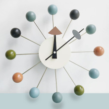 热销亚马逊产品客厅餐厅挂钟圆球时钟创意北欧简约静音糖果挂钟表