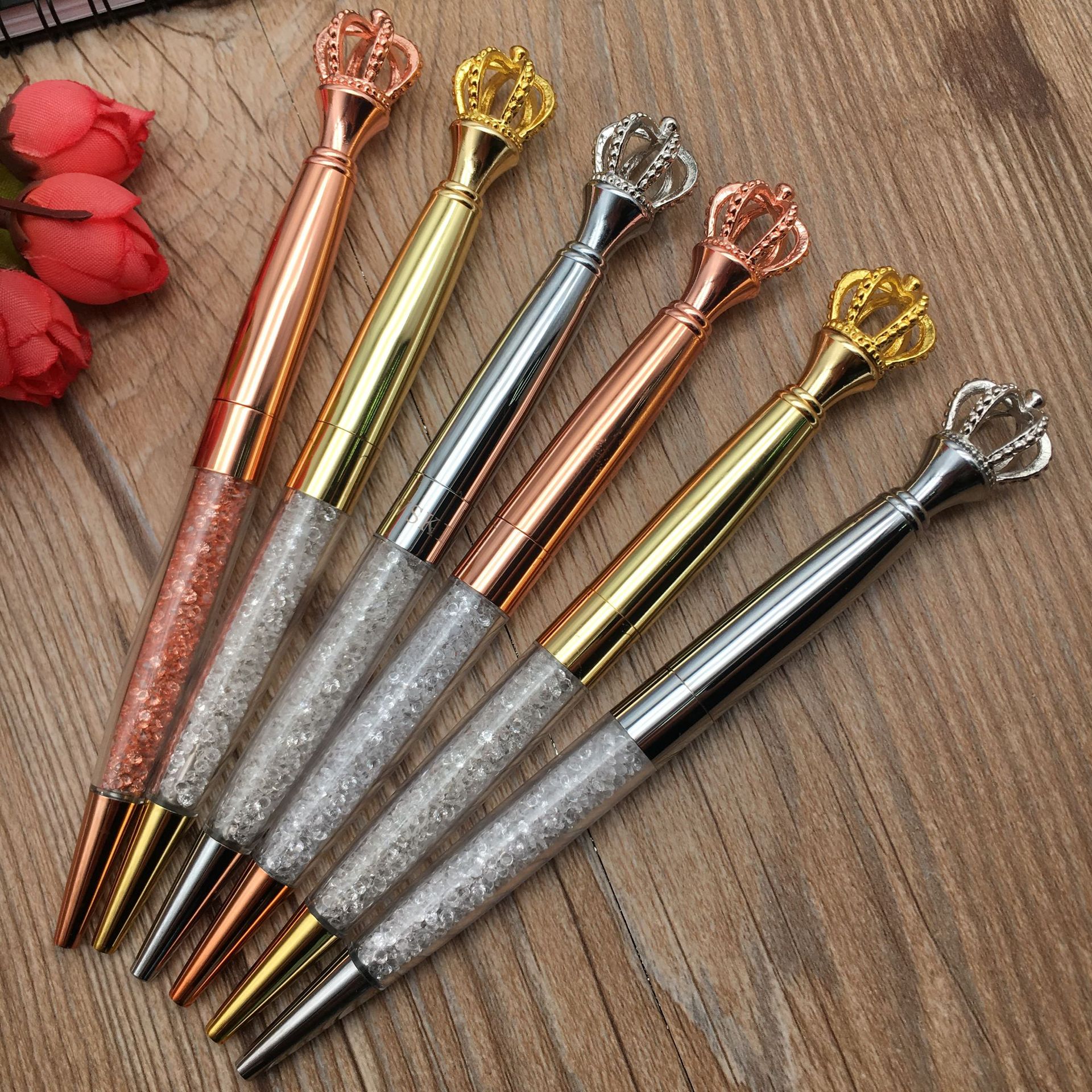 Crown Ballpoint Pen Diamond Pen Metal Pen Wholesale in Stock Minghao Factory 2023 Gift Pen Business Pen