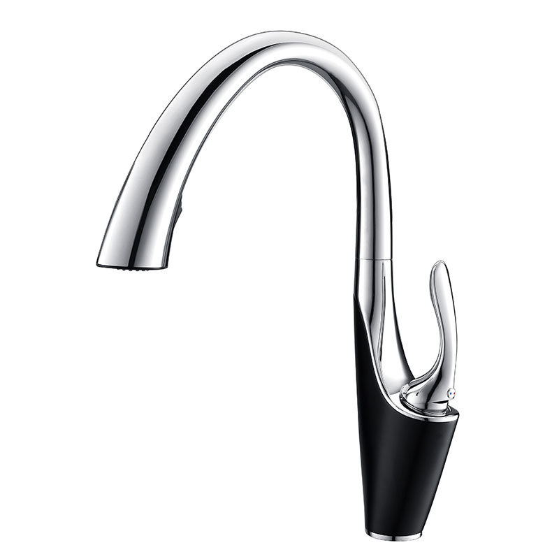 Creative Zinc Alloy Pull-out Kitchen Faucet Double-Gear Vertical Rotating Washing Basin Basin Sink Faucet Wholesale Water Tap