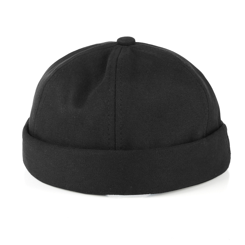 Axe Letter Personality Embroidery Dome Brimless Skullcap Men Hip Hop French Hooligans Yuppie Sailor Chinese Landlord Hat Women