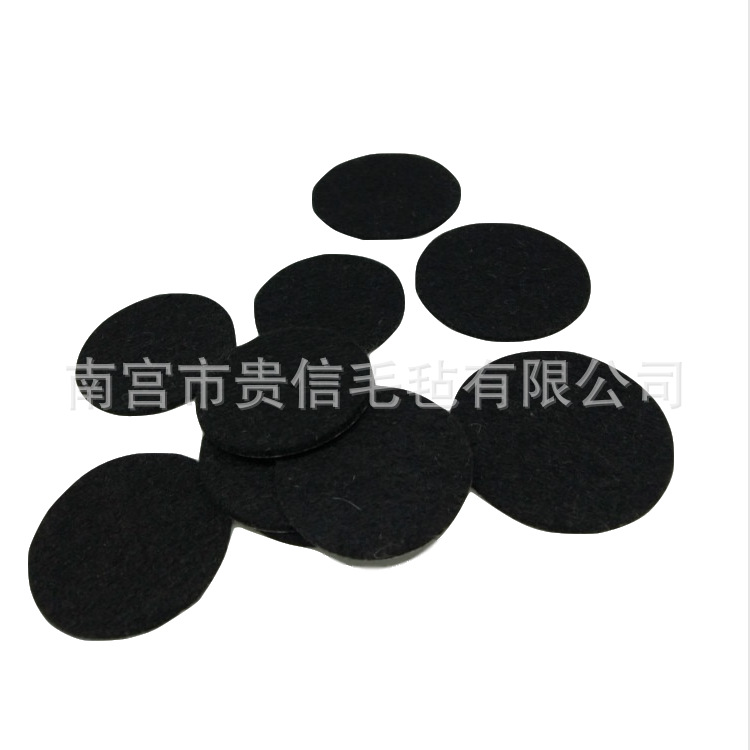 白色桌椅毛毡圆脚垫 黑色凳子背胶小长条沙发板凳办公家具毛毡垫