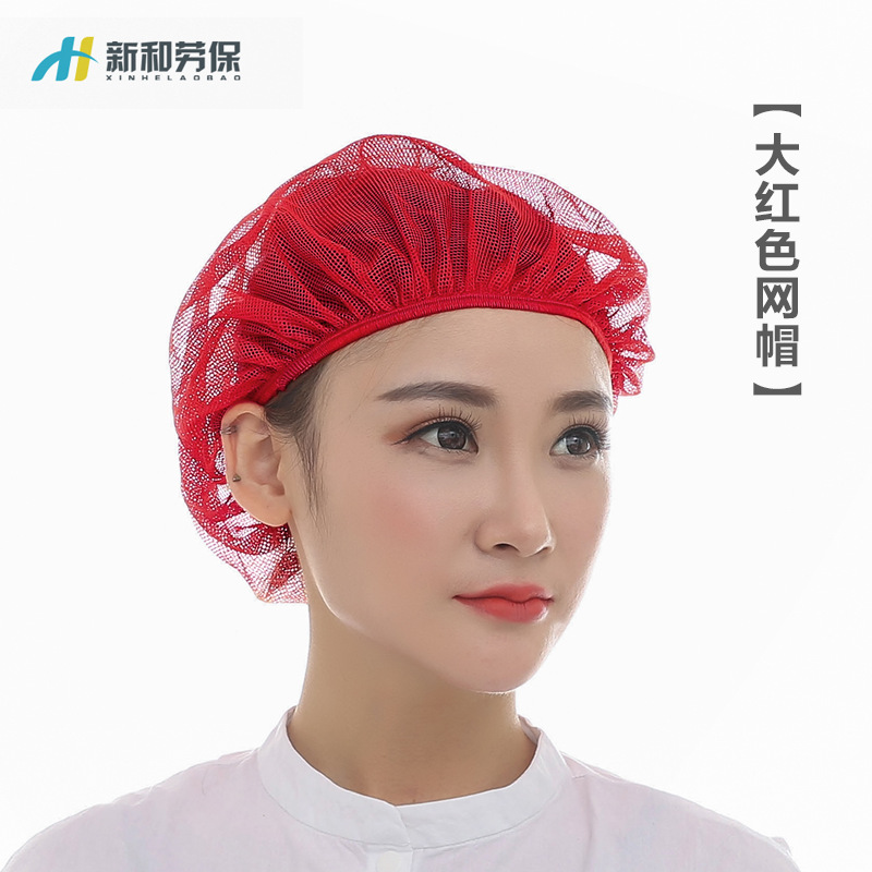 Xuanzhi New Chef Kitchen Dust-Free Work Mesh Cap Female Factory Workshop Food Factory Hat Catering Anti-Static Dustproof