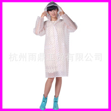 雨衣厂家出口日本原单EVA男女士雨衣透明连体成人雨衣带大帽檐