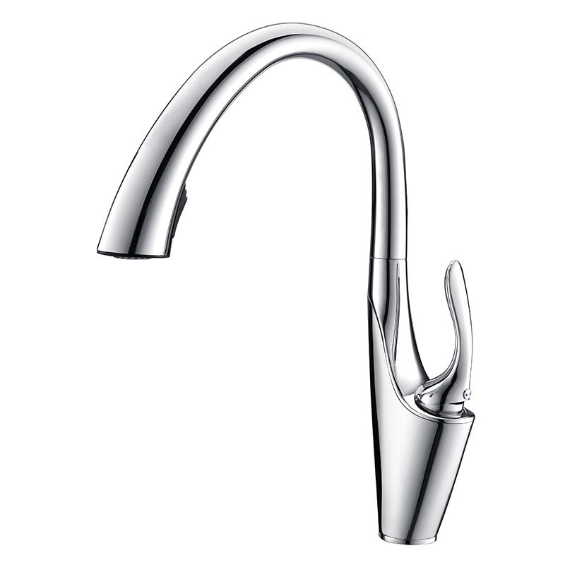 Creative Zinc Alloy Pull-out Kitchen Faucet Double-Gear Vertical Rotating Washing Basin Basin Sink Faucet Wholesale Water Tap