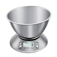 家用不锈钢厨房秤5kg/1g带碗烘焙食物克秤3kg/0.1g小电子秤台秤