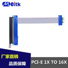 pcie1x转16x扩展线 PCI-E1x延长线 PCI-E 显卡延长排线加电源