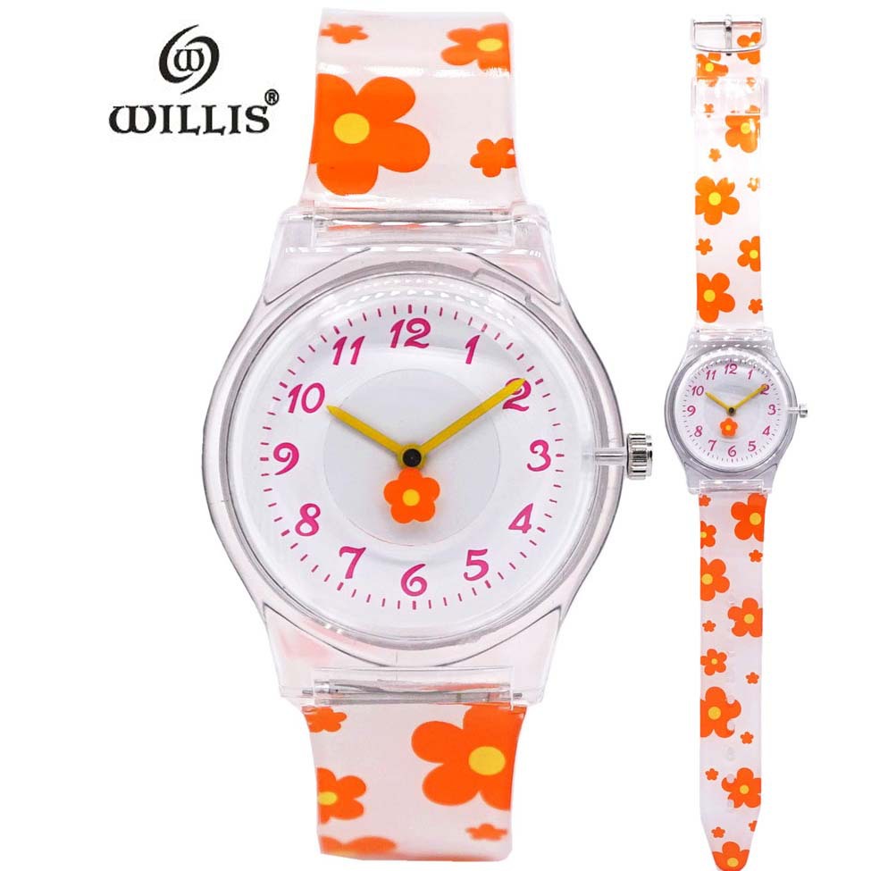 厂家直供学生韩版时尚指针石英儿童手表小花朵塑胶礼品表