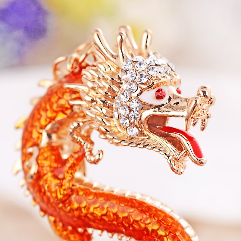 Chinese Dragon Zodiac Dragon Style Alloy Key Ring Ornaments Exquisite Automobile Hanging Ornament Keychain Accessories Customizable