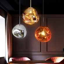 跨境货源北欧客厅灯具后现代简约泡泡餐厅咖啡厅吧台熔岩玻璃吊灯