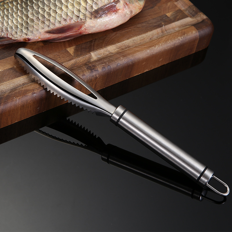 304不锈钢鱼鳞刨家用刮鱼鳞器手动杀鱼刀具 去鱼鳞刀厨房小工具