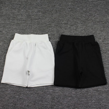 新款儿童夏季棉运动短裤5分裤白色黑色男童女童中裤潮一件代发