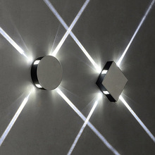 l批发简约现代创意酒店工程KTV方形圆形LED铝材壁灯室内光效灯
