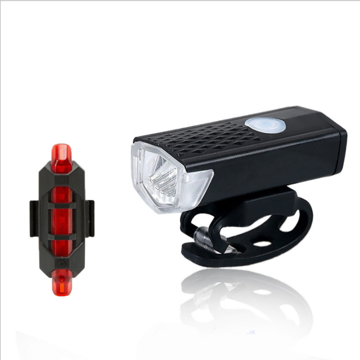 Mountain Bike Headlight and Rear Light Night Riding USB Rechargeable Light Cycling Fixture Car Lamp Accessories 2255