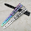 new pattern Butterfly knife Exercise Knife Stainless steel Watch tool No edge portable Flip deformation Flail new pattern Butterfly knife Exercise Knife Stainless steel Watch tool No edge portable Flip deformation Flail