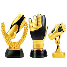 厂家足球树脂工艺品足球大奖杯足球守门员金手套奖杯摆件球迷用品