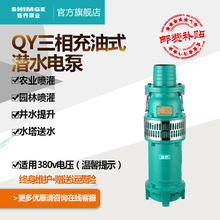 新界抽水泵QY充油100-250方 农田灌溉喷泉380V农用家用工业潜水泵