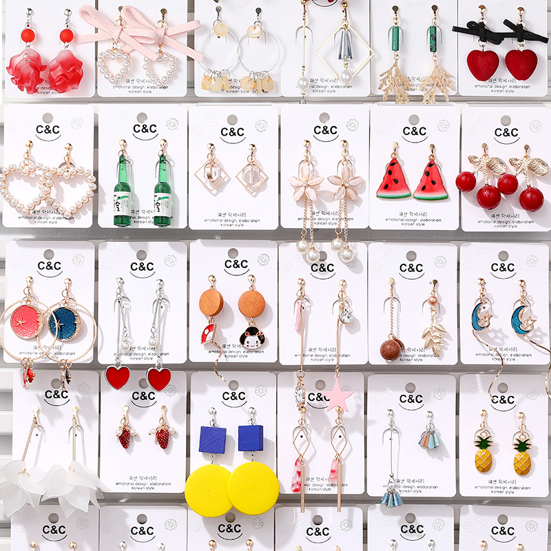 internet-famous ear clip cold style earless earrings niche french students dongdaemun fairy mori style earrings wholesale