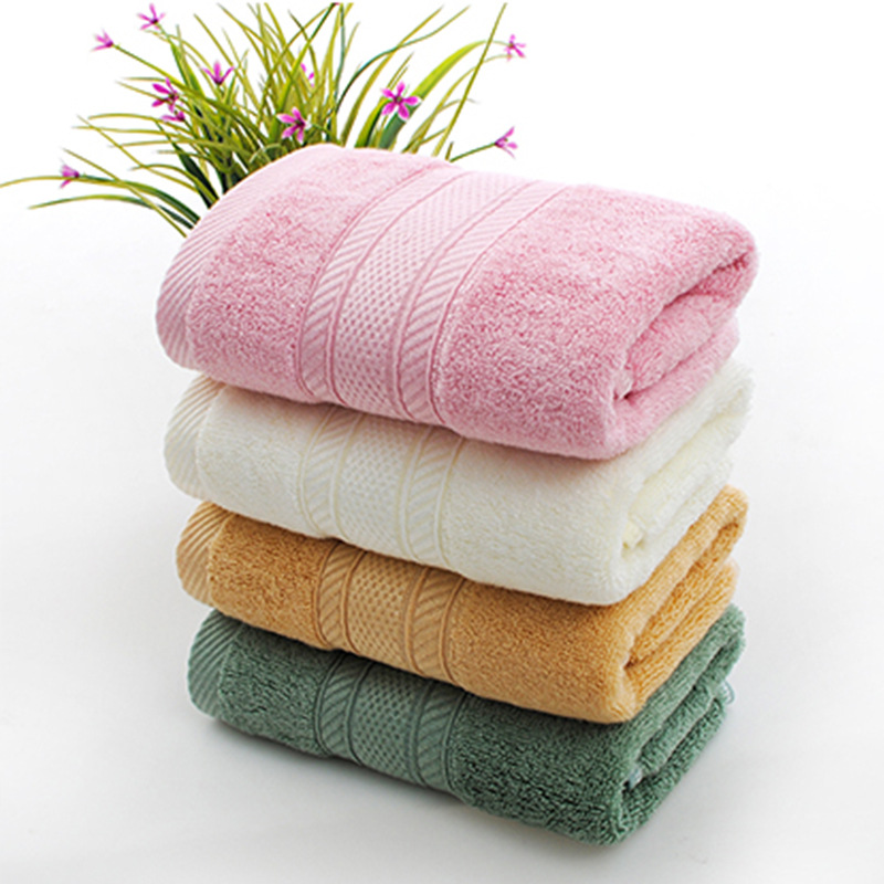工厂批发竹纤维毛巾柔软吸水家用巾促销广告礼品巾美容洗脸面巾