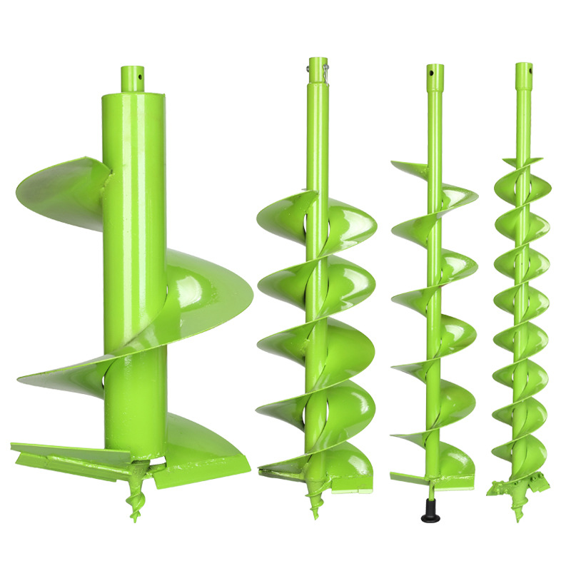 地钻钻头 挖坑打洞机种植机合金双叶螺旋钻土机打孔机钻冰配件