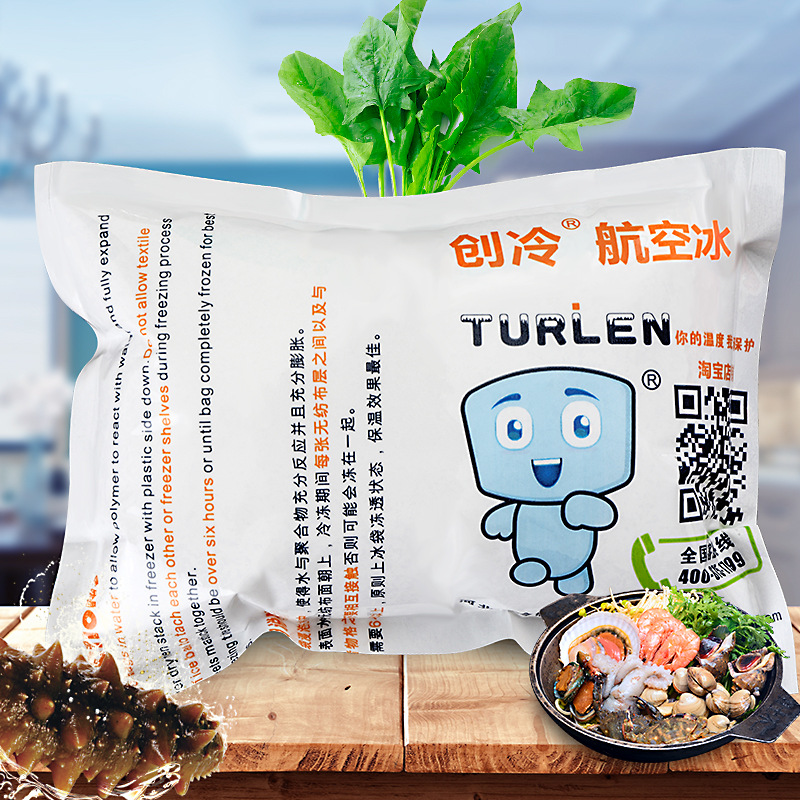 厂家直销科技航空干冰袋 食品保鲜包冷藏快递自吸水保温冰包
