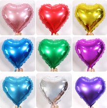 18寸爱心铝膜气球七夕情人节婚庆布置5寸10寸五角星生日装饰气球