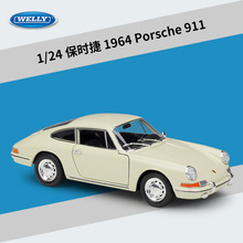 威利WELLY1:24保时捷1964 Porsche 911跑车仿真合金汽车模型玩具