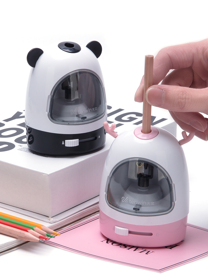 天文电动转笔刀小学生多功能自动削铅笔器儿童卡通可爱削笔刀8017