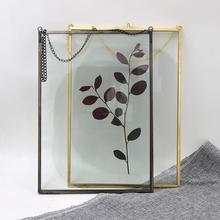 欧美复古画框仿古金属工艺品简约相框玻璃植物标本框画夹