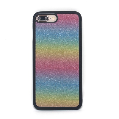 新款上市适用于iphone8plus手机套单底壳烫金闪粉保护套iphonex7p