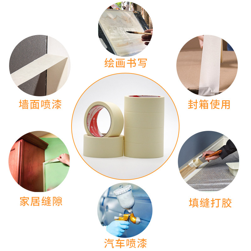 Home Decoration Painting Cover Masking Tape Tape Painting Partition Can Be Written Easy to Tear Crease Paper Masking Tape