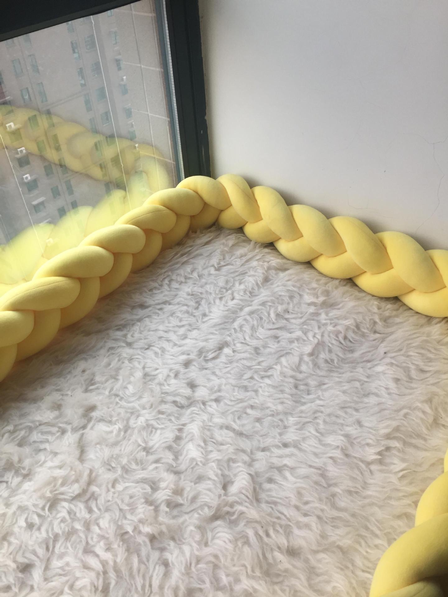 Amazon Ins New Baby Twist Braid Bed Fence Baby Room Drop-Resistant Fence Hand-Woven Bumper Strip