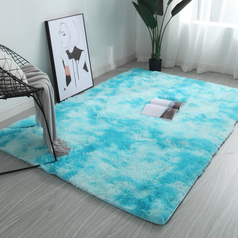 Cross-Border Tie-Dye Carpet Living Room Coffee Table Pad Internet Celebrity Long Wool Modern Full-Shop Bedroom Bedside Blanket