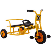 新款幼儿园三轮车脚踏车2-8岁男女孩游戏幼教玩具双人带后座车