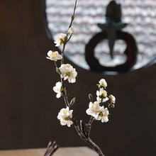 中式古典仿真腊梅花客厅花艺摆件室内装饰插花假花绢花干花梅花枝