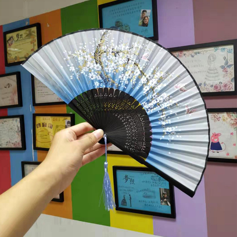 Folding Fan Bamboo Antique Fan Student Female Chinese Style Small Fan Folding Fan Ancient Style Student Gift Fan