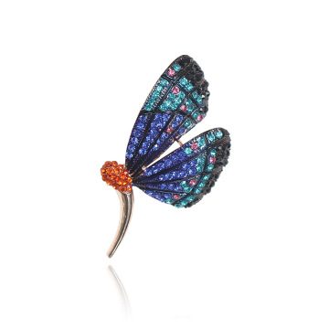 太阳云 新品复古彩色蝴蝶胸针个性百搭女款胸针大衣别针一件代发