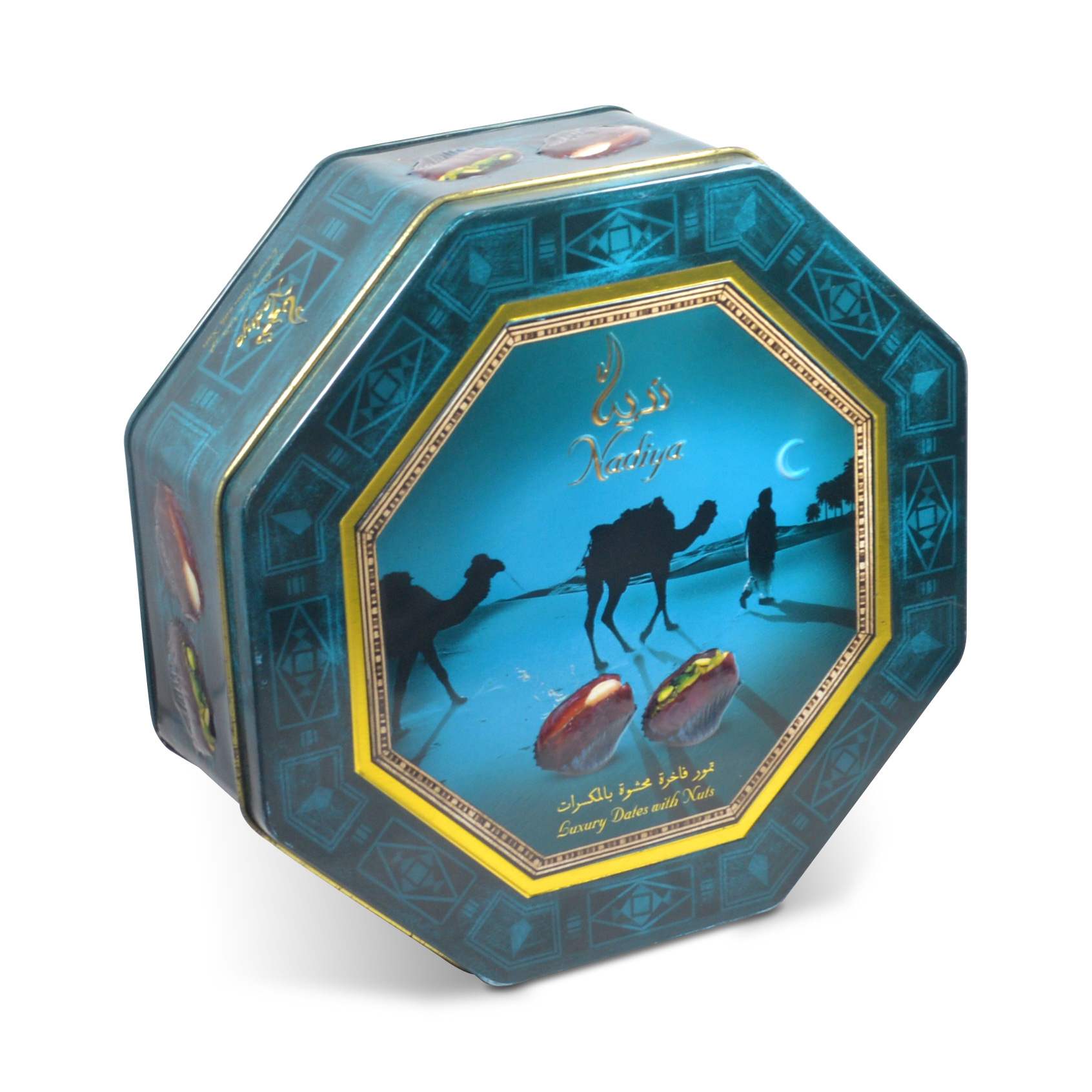 马口铁八角罐 八边形曲奇饼干包装铁盒 多边形食品金属盒精致