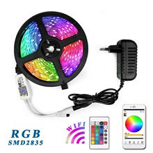 LED灯带套装5米10米20米5050七彩RGB2835智能音乐APP蓝牙WIFI灯带