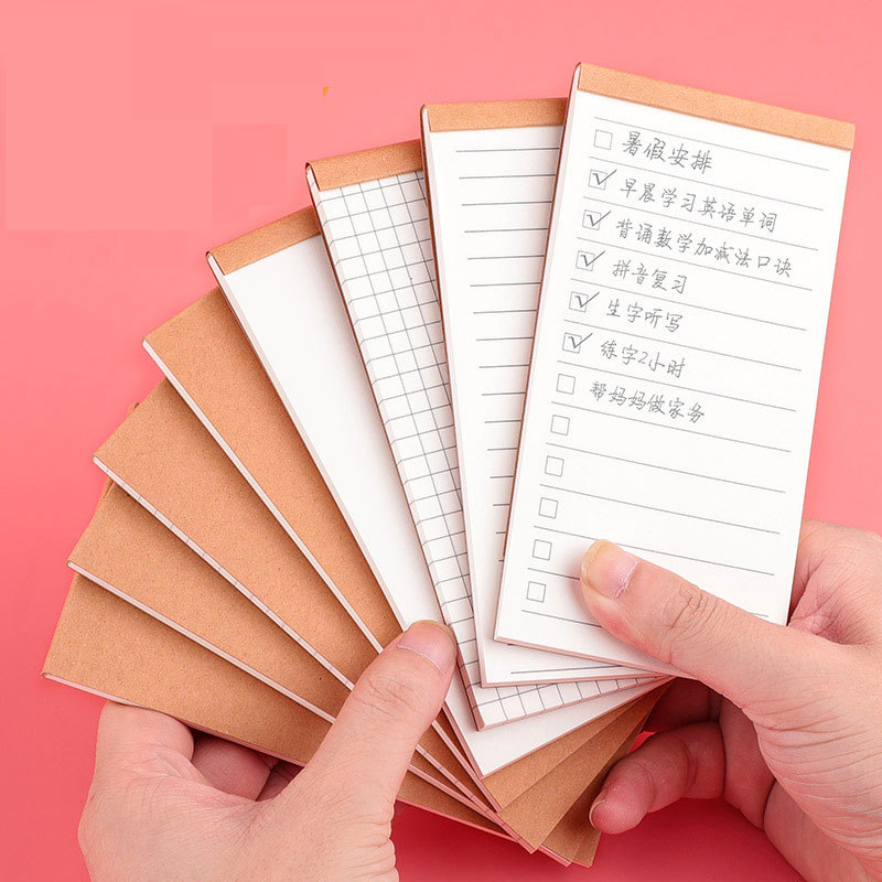 牛皮纸小本子横线网格空白每日计划便签本 随身便携口袋本子批发