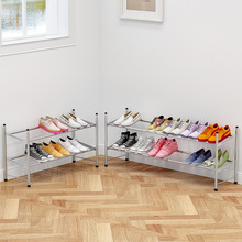 简易鞋架可伸缩家用2层经济型省空间宿舍鞋柜门口防尘代发