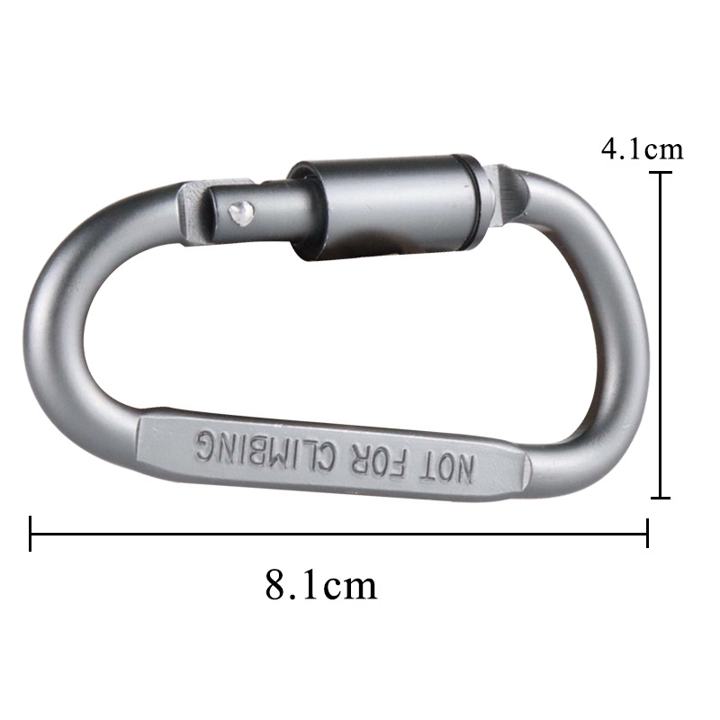 High Quality Aluminum Alloy Climbing Button Carabiner D-Shaped Hanger Bold Hanging Buckle D-Shaped Climbing Button Carabiner Multi-Functional Hanger